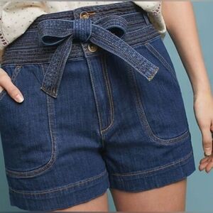 Anthropologie Pilcro belted palazzo shorts